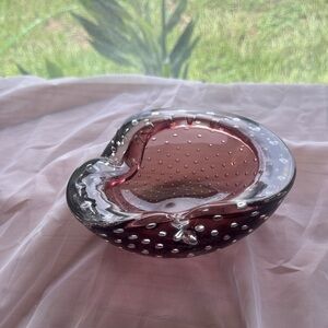 Elegant Murano Glass Trinket Bowl/Ashtray